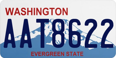 WA license plate AAT8622