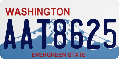 WA license plate AAT8625