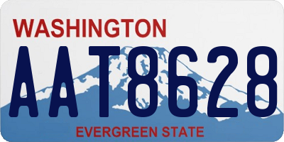 WA license plate AAT8628