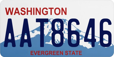 WA license plate AAT8646