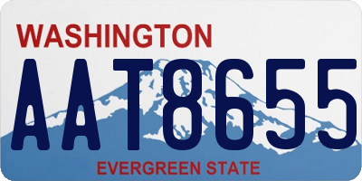 WA license plate AAT8655