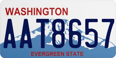 WA license plate AAT8657
