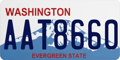 WA license plate AAT8660