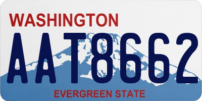 WA license plate AAT8662