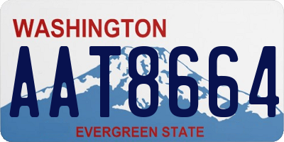 WA license plate AAT8664