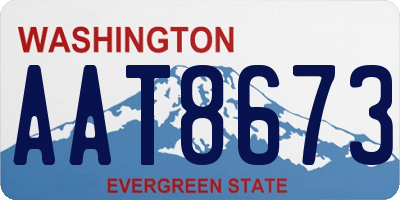 WA license plate AAT8673