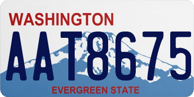 WA license plate AAT8675