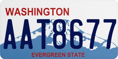 WA license plate AAT8677