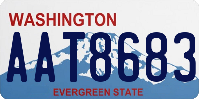 WA license plate AAT8683