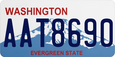WA license plate AAT8690