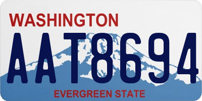 WA license plate AAT8694