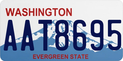 WA license plate AAT8695