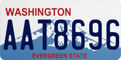WA license plate AAT8696