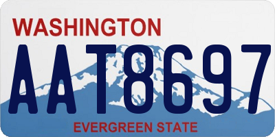WA license plate AAT8697