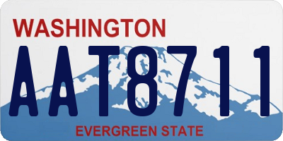 WA license plate AAT8711