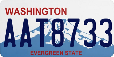 WA license plate AAT8733