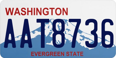 WA license plate AAT8736