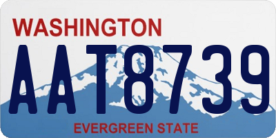 WA license plate AAT8739