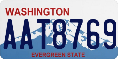 WA license plate AAT8769