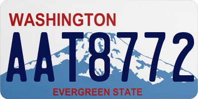 WA license plate AAT8772