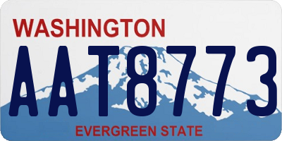 WA license plate AAT8773