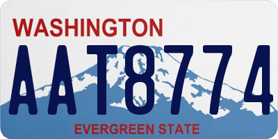 WA license plate AAT8774