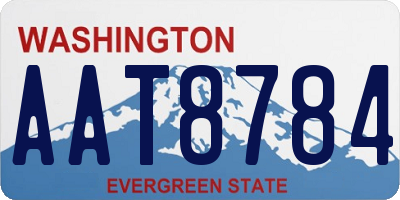 WA license plate AAT8784