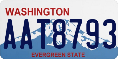 WA license plate AAT8793