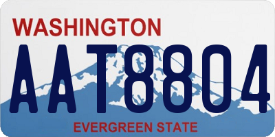 WA license plate AAT8804