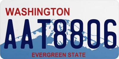 WA license plate AAT8806