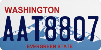 WA license plate AAT8807