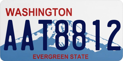 WA license plate AAT8812