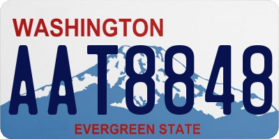 WA license plate AAT8848