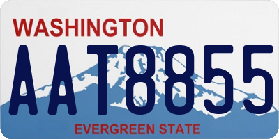 WA license plate AAT8855