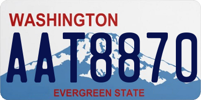 WA license plate AAT8870