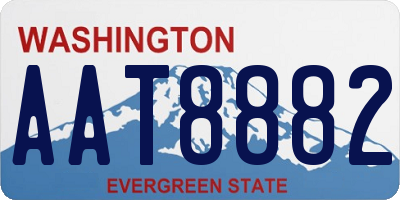 WA license plate AAT8882