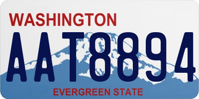 WA license plate AAT8894
