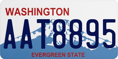 WA license plate AAT8895