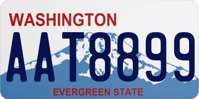 WA license plate AAT8899