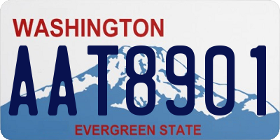 WA license plate AAT8901