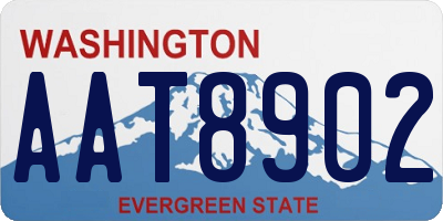 WA license plate AAT8902