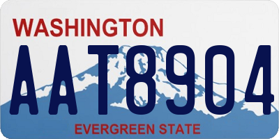 WA license plate AAT8904