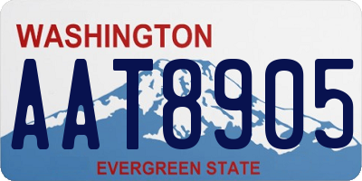 WA license plate AAT8905