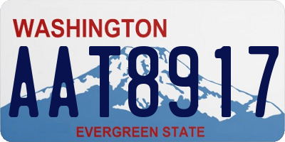 WA license plate AAT8917