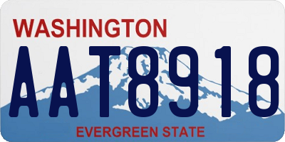 WA license plate AAT8918