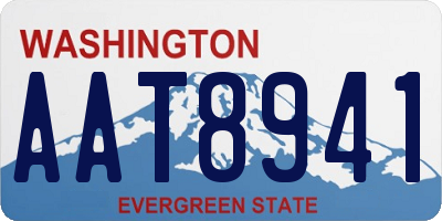 WA license plate AAT8941
