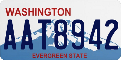 WA license plate AAT8942