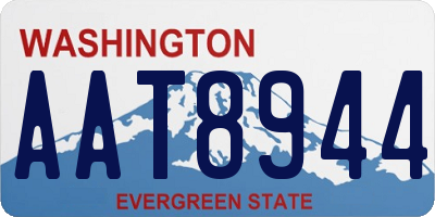 WA license plate AAT8944