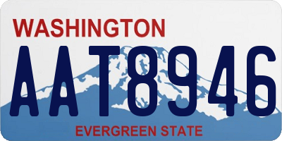 WA license plate AAT8946