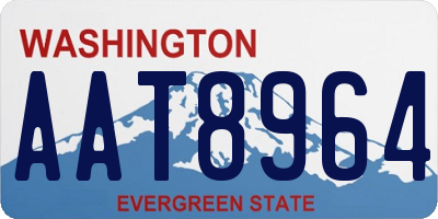 WA license plate AAT8964